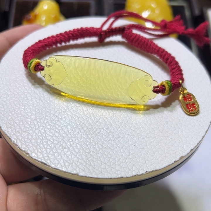 琥珀未镶嵌颈饰琥珀手串