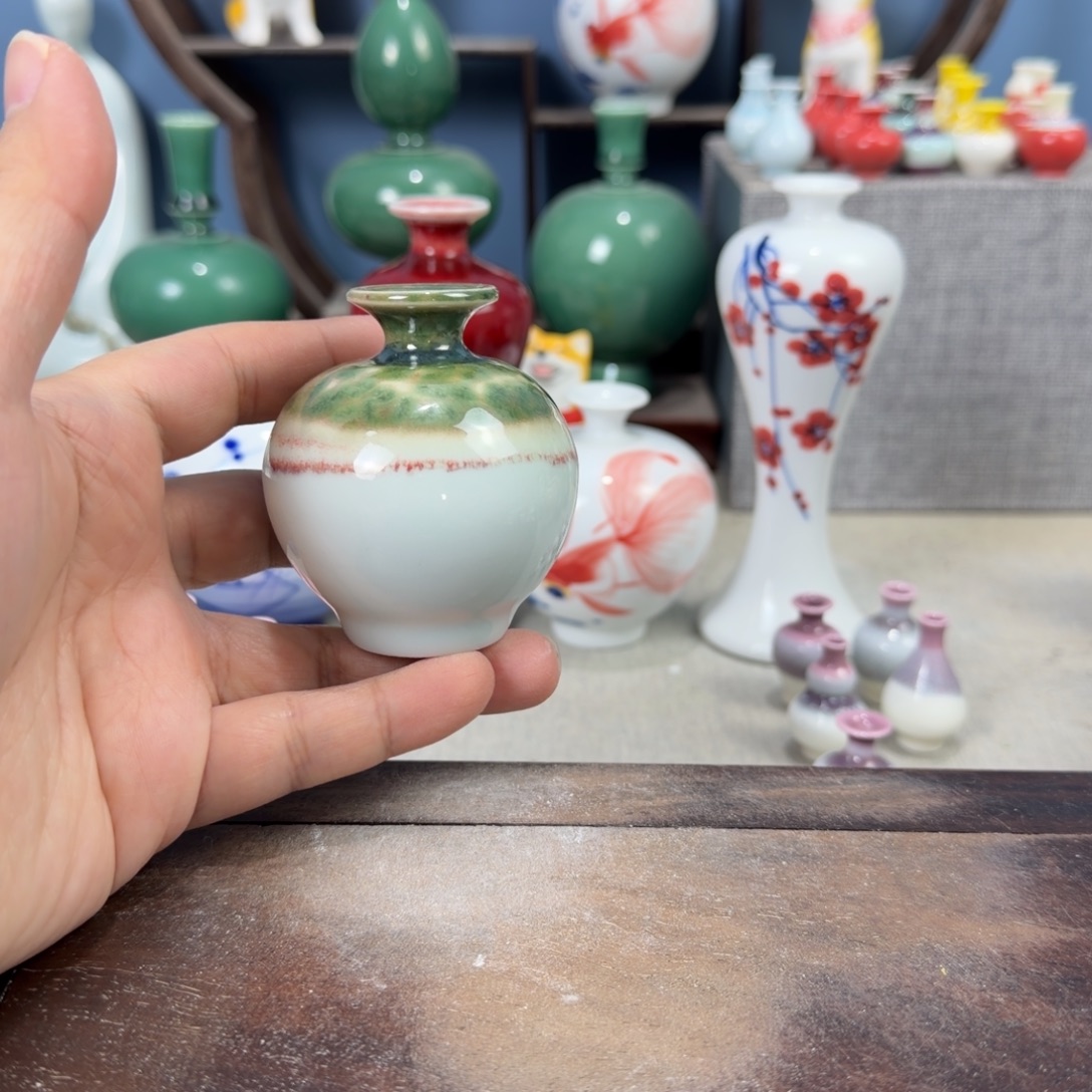 陶瓷手工小花器摆件