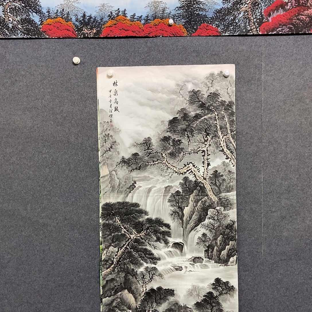 国画四尺山水一副