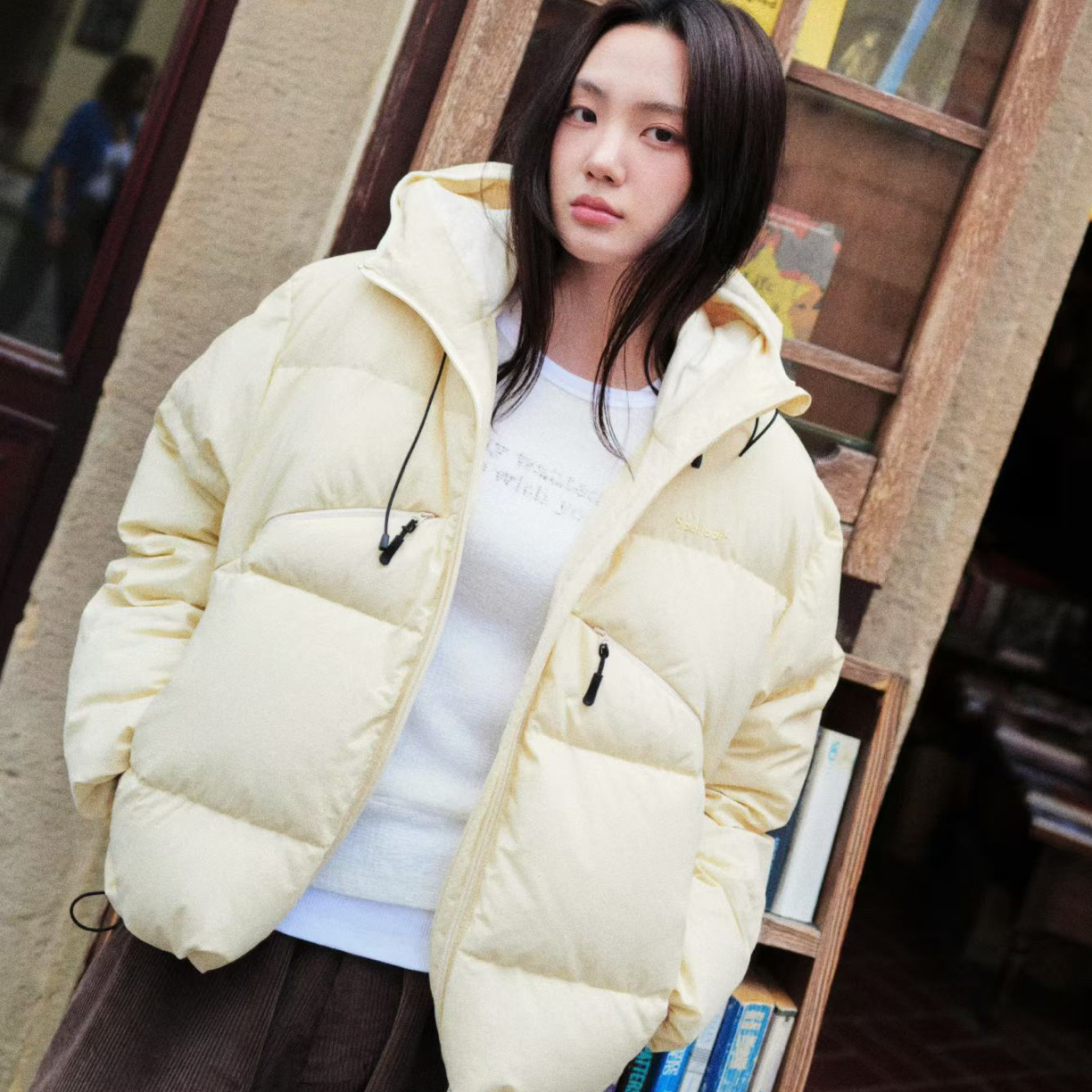 spelledit正品 口袋连帽棉服/no退no换