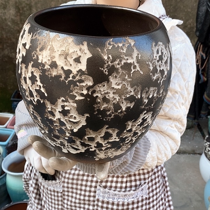 紫砂花盆正品口20高24