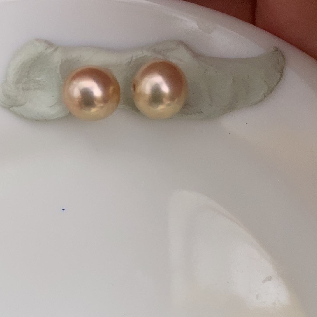 银S925镶嵌耳饰淡水珍珠