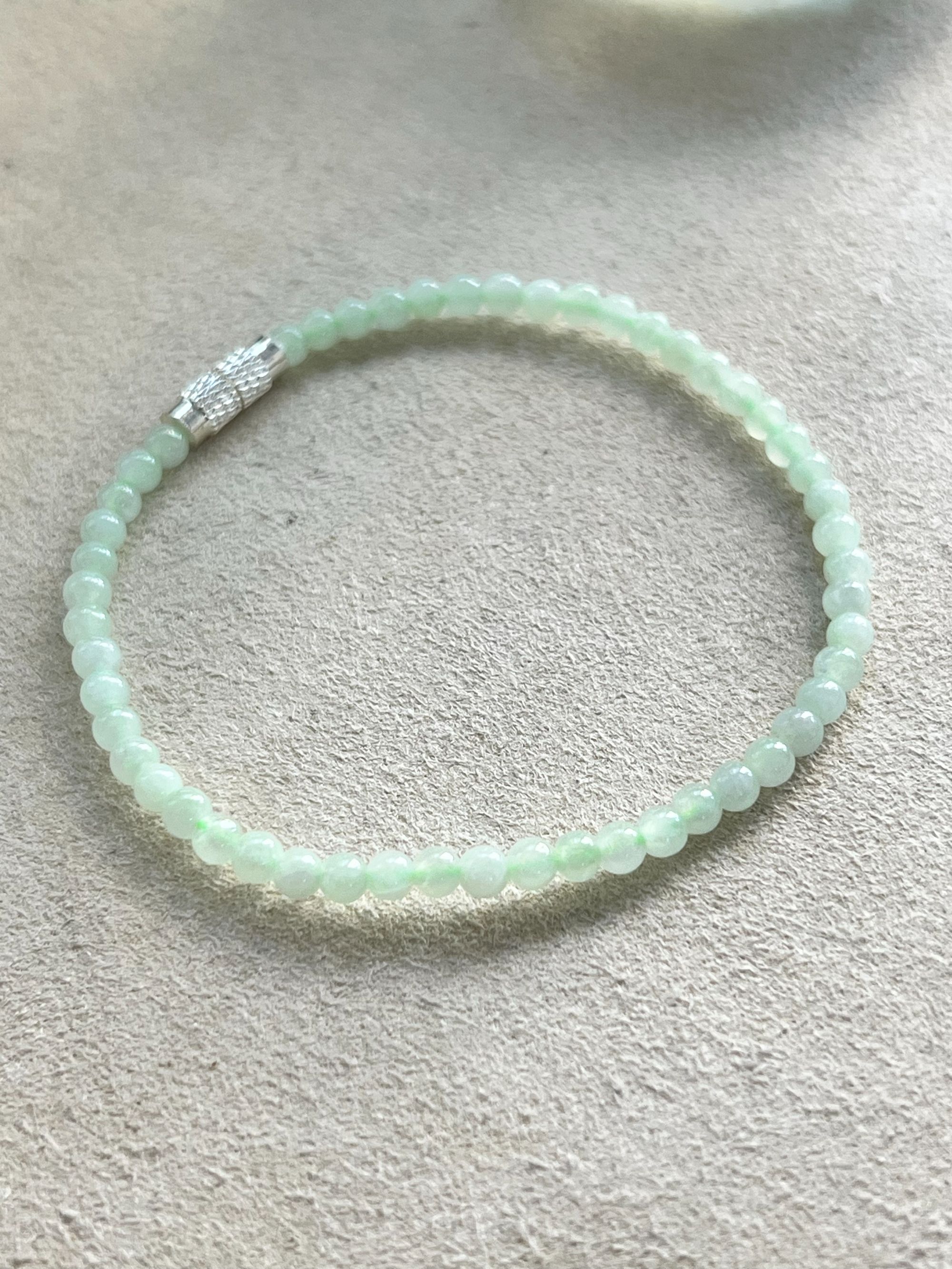 缅甸天然A货翡翠小米珠手链 时尚百搭 多样性发货