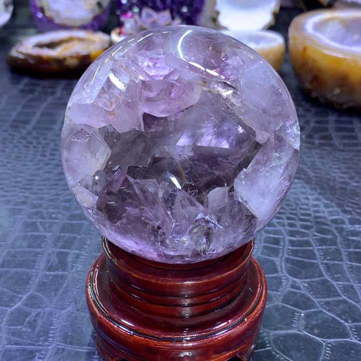 水晶全抛大牙开口笑未镶嵌