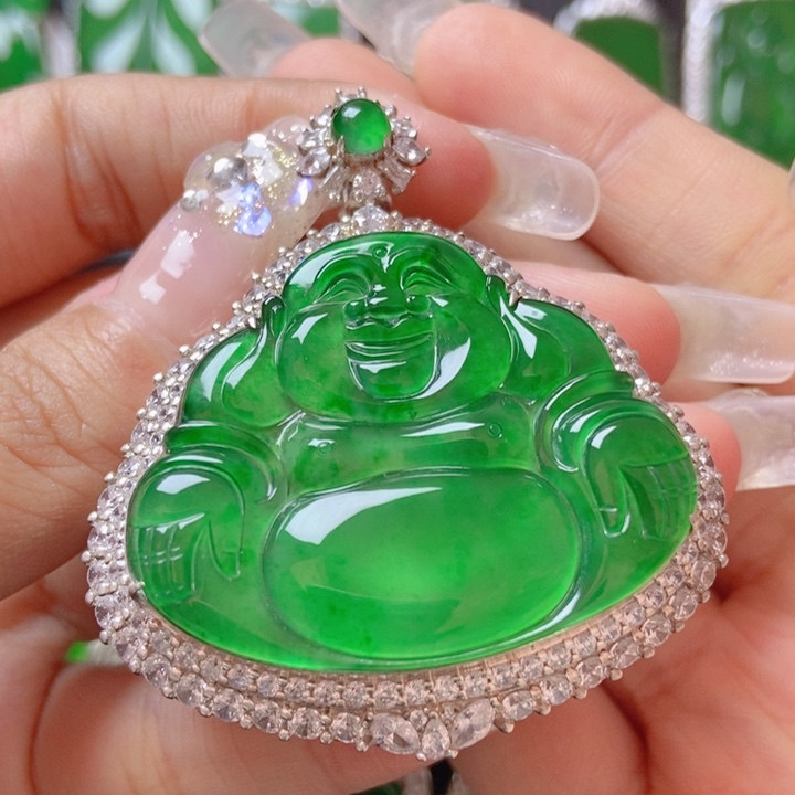 翡翠颈饰银S925镶嵌