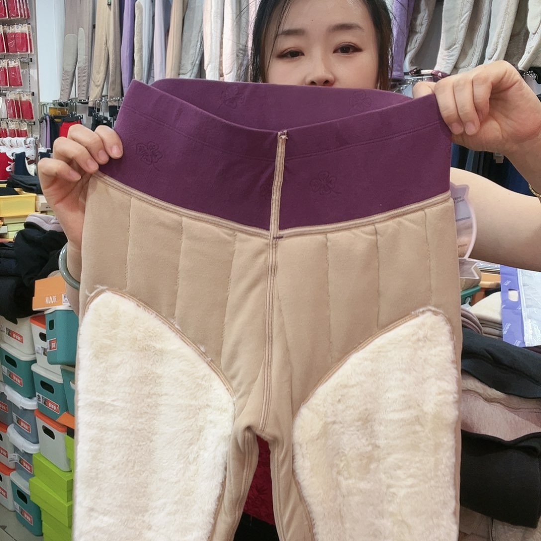 羊羔毛140-165斤女羊毛棉裤赀