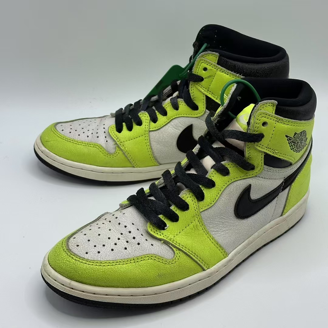 42码/ Air Jordan 1 复古篮球鞋 荧光绿 555088