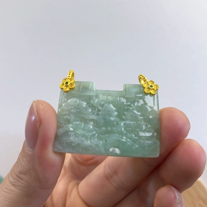 翡翠吊坠(赠链)未镶嵌代编织