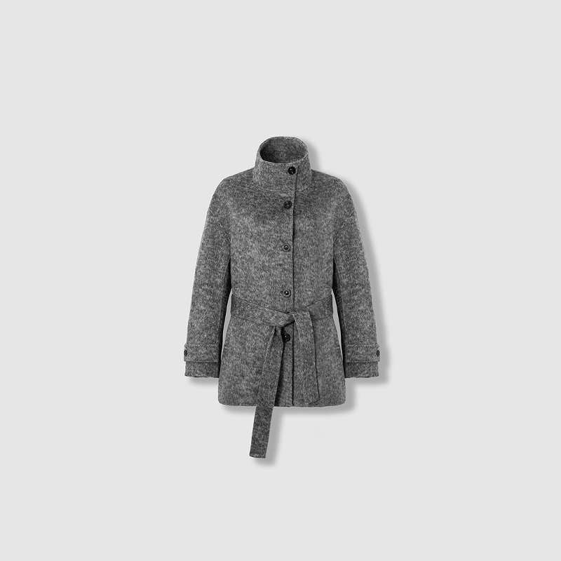 四月初九加大码女装胖MM2025冬 知性高冷Y毛双面呢外套大衣