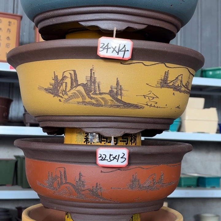 紫砂花盆       100-4。