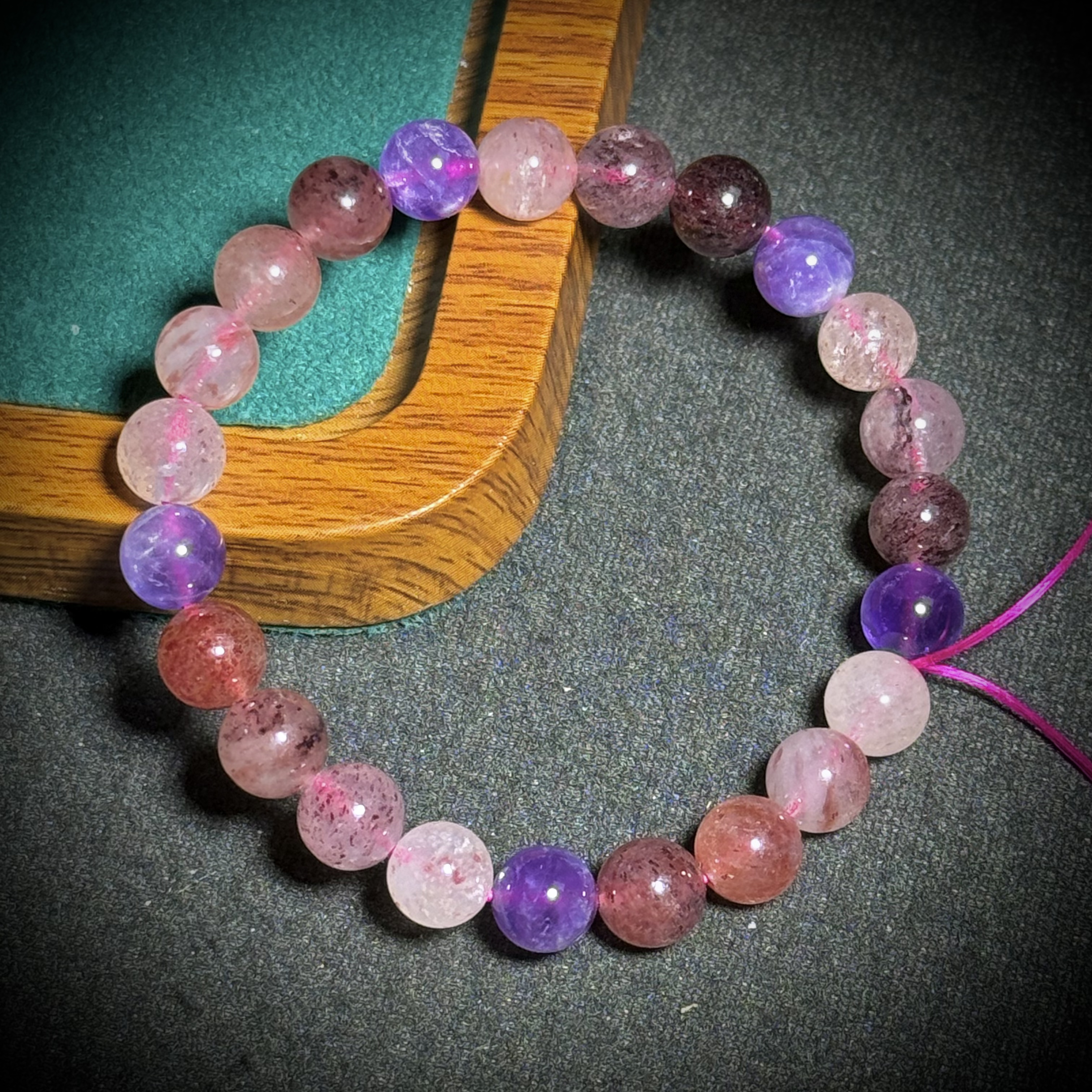 天然老矿水晶多宝手串 多样性发其一A8046