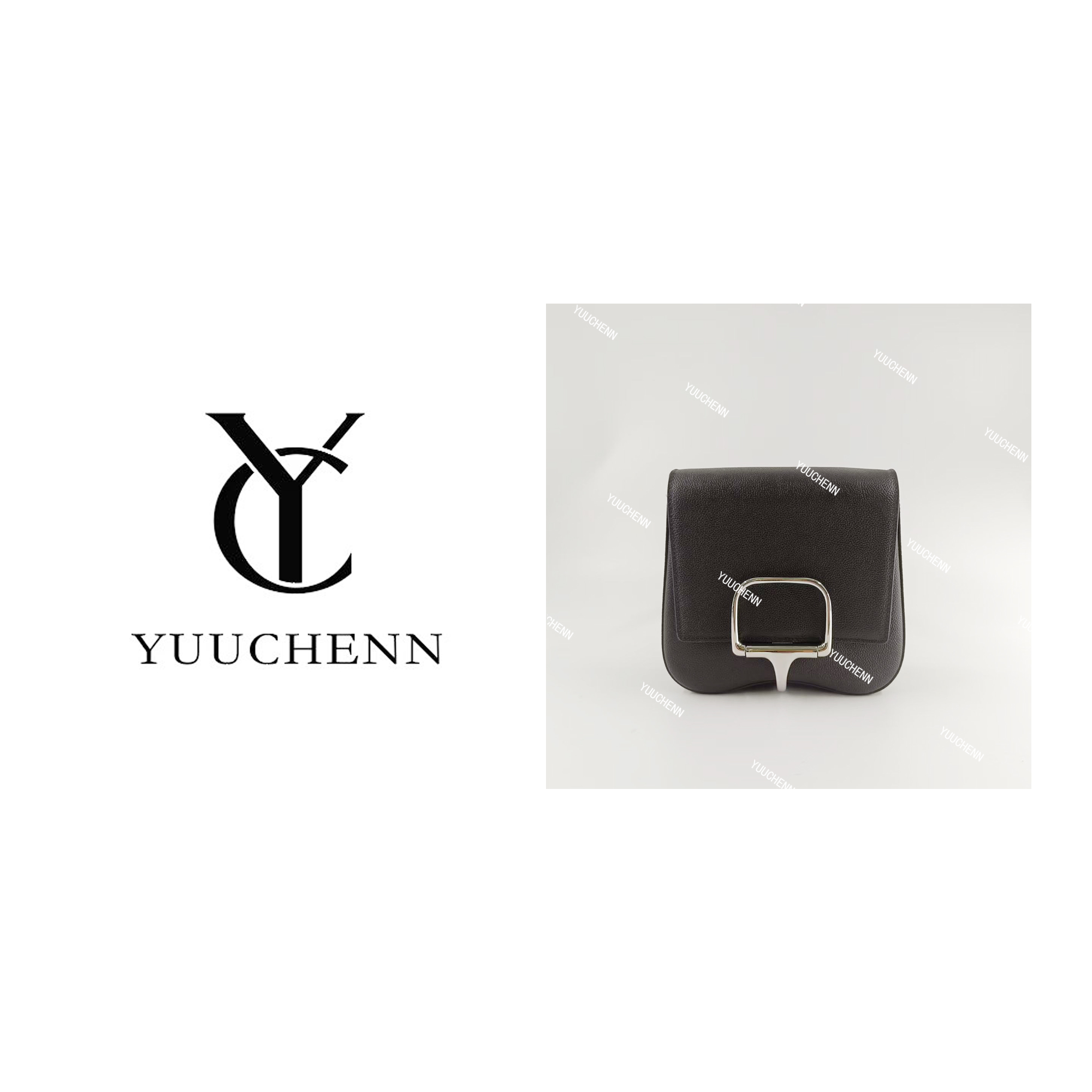 YUUCHENN/【della屁股包】进口福宝皮19cm 乌木色 HH5006