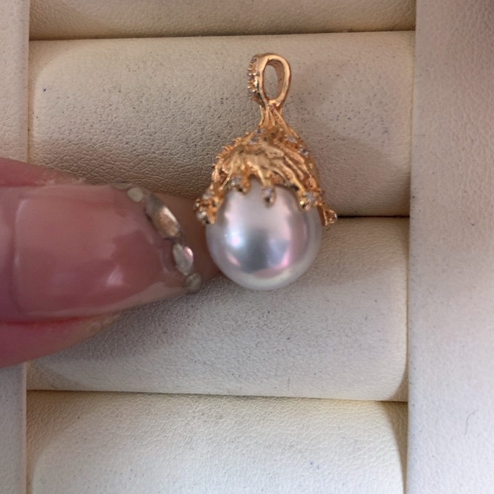 颈饰银S925镶嵌海水珍珠