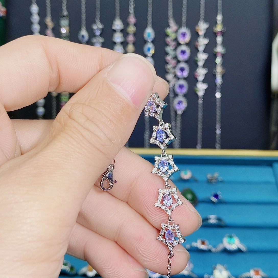 紫晶珠宝半成品银S925镶嵌