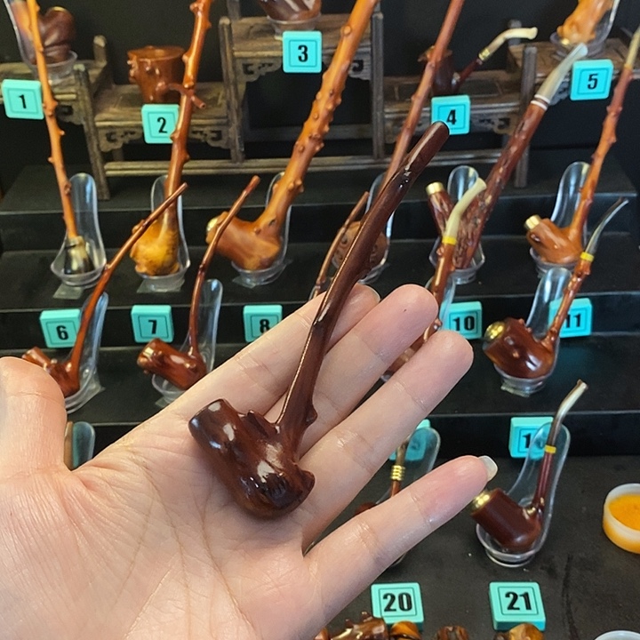 大叶紫檀（黑酸枝木类）檬子木烟斗