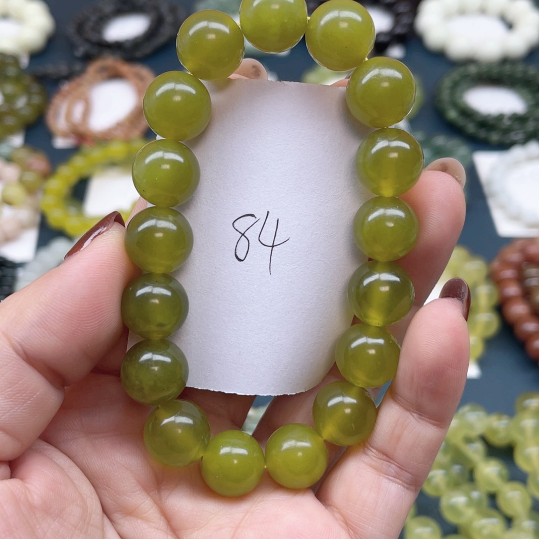 未镶嵌蛇纹石玉手链