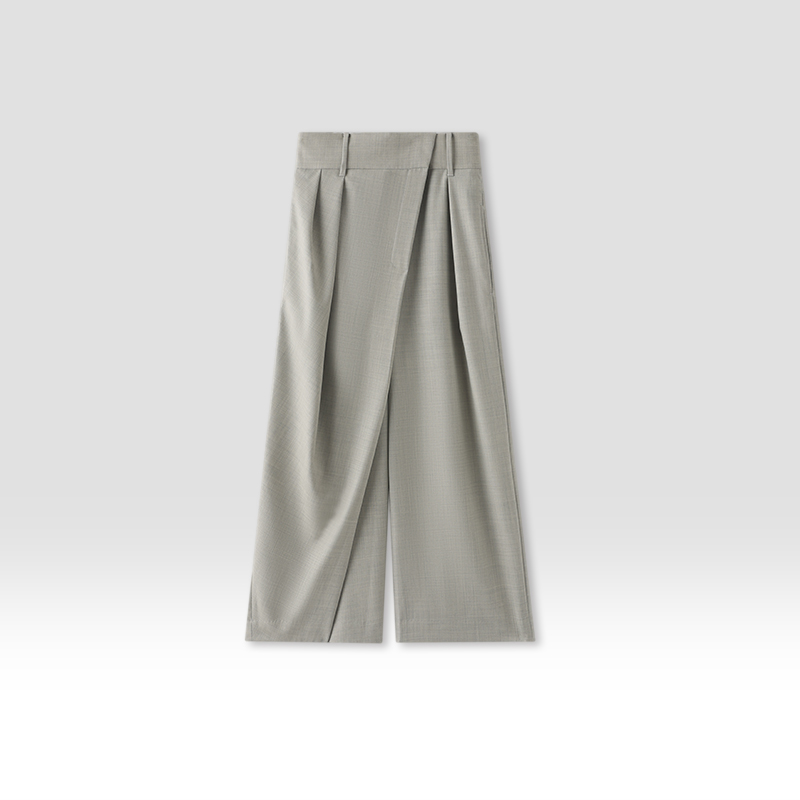 原单非世面货！斜襟精纺羊毛休闲裤 452