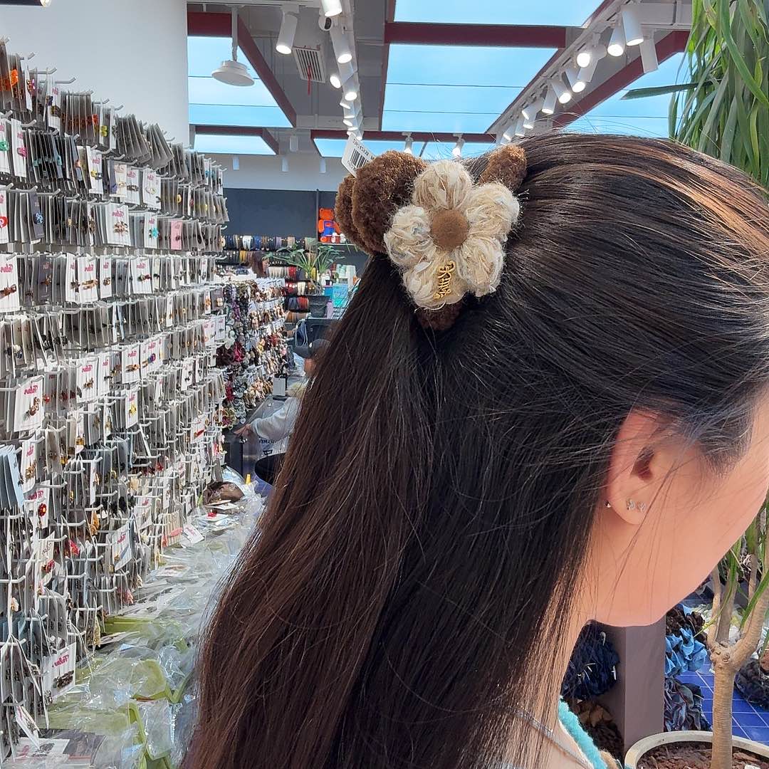 布艺铁合金半抓花朵10
