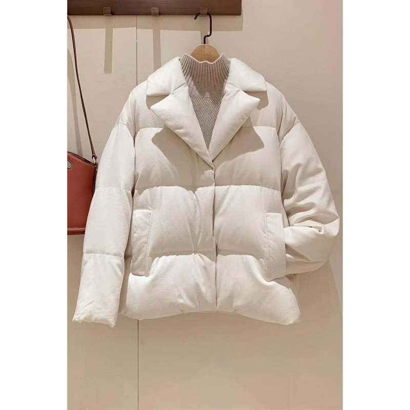 原厂孤品特价清！拍完则无！白色丝驼绒羽绒服B419