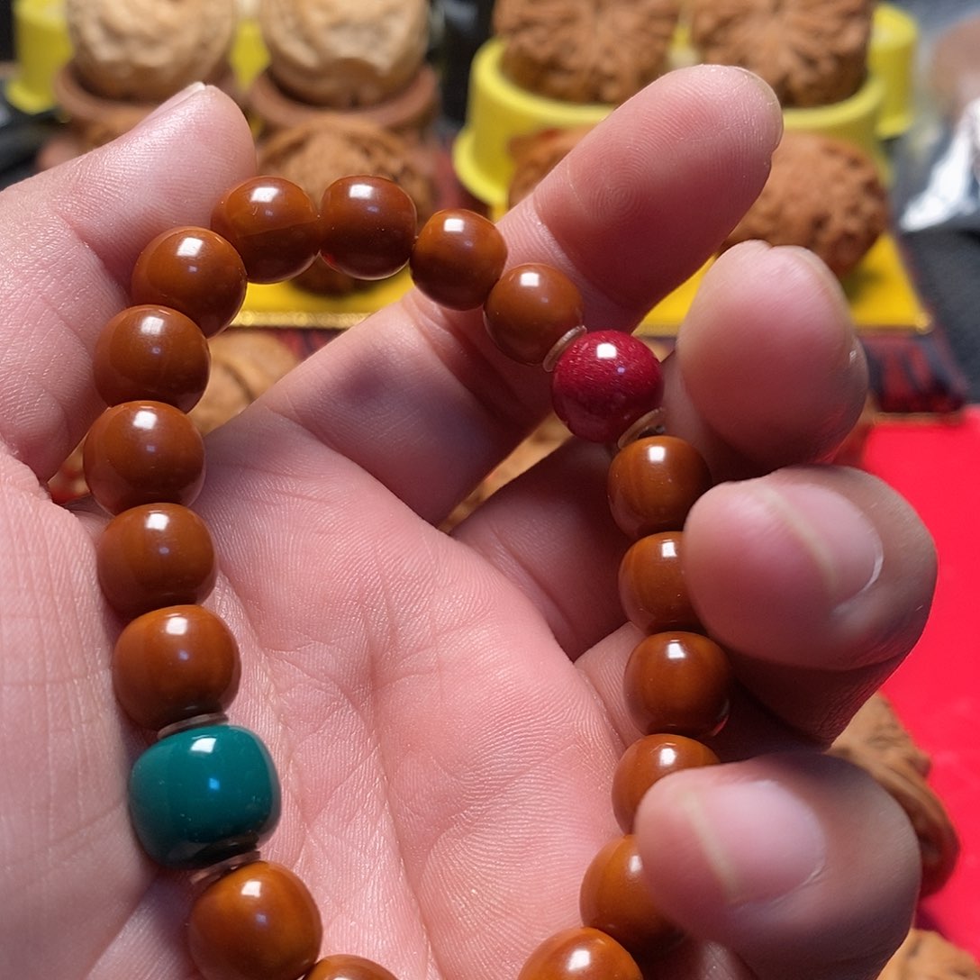 桃核把件用****1算盘珠串