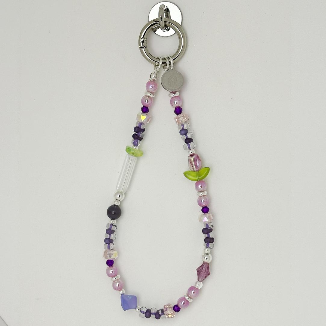 水晶葡萄高级感文创手工串珠保色五金手机链个性创意百搭防丢配件