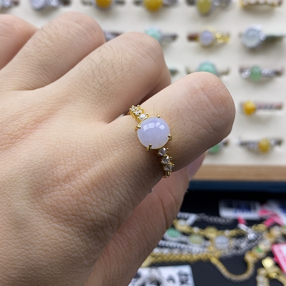 翡翠银S925镶嵌戒指