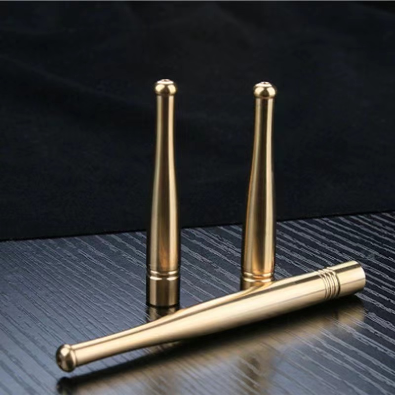  2黄铜高档便携式双用过滤吸烟器可清洗循环型复古多用