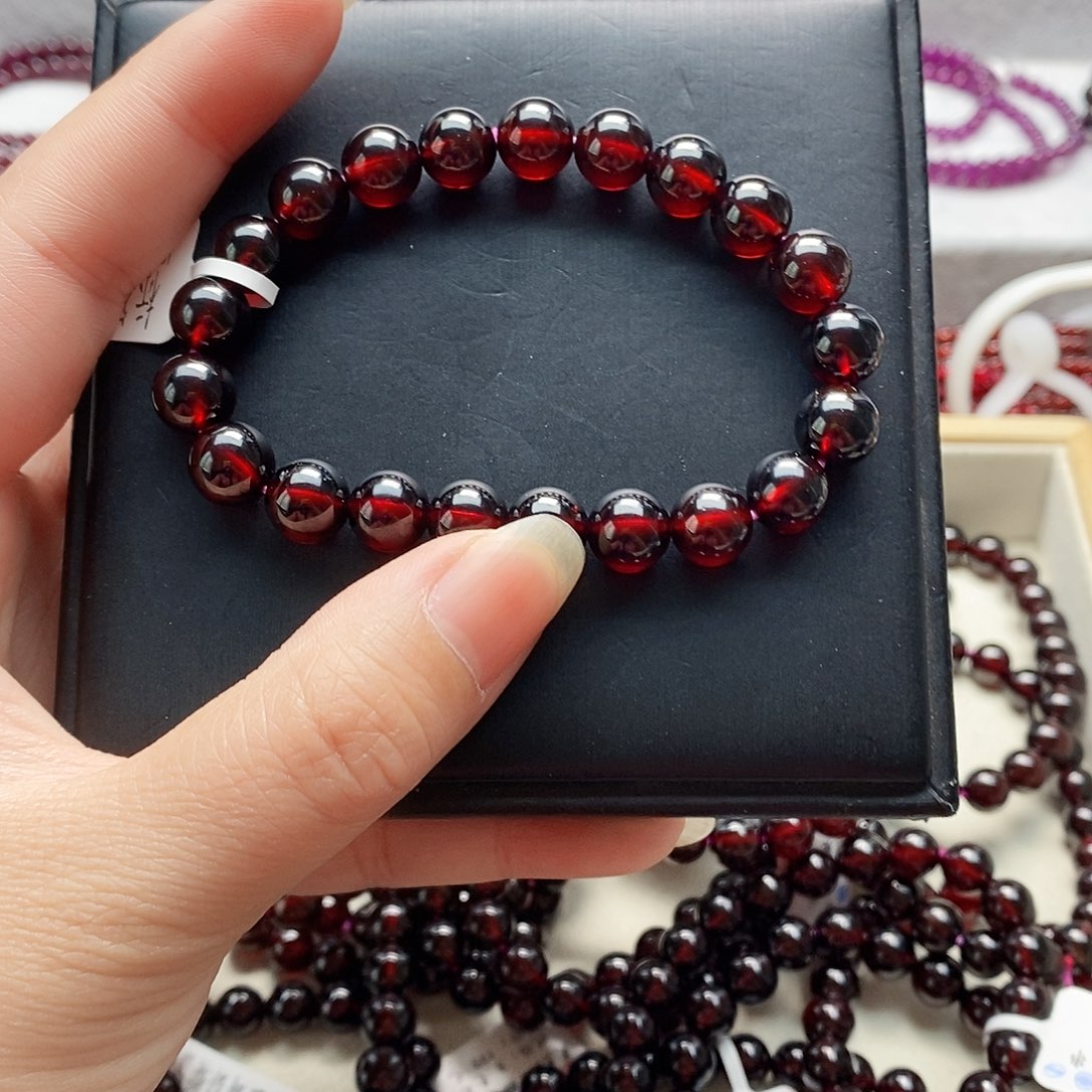 石榴石手链未镶嵌9mm