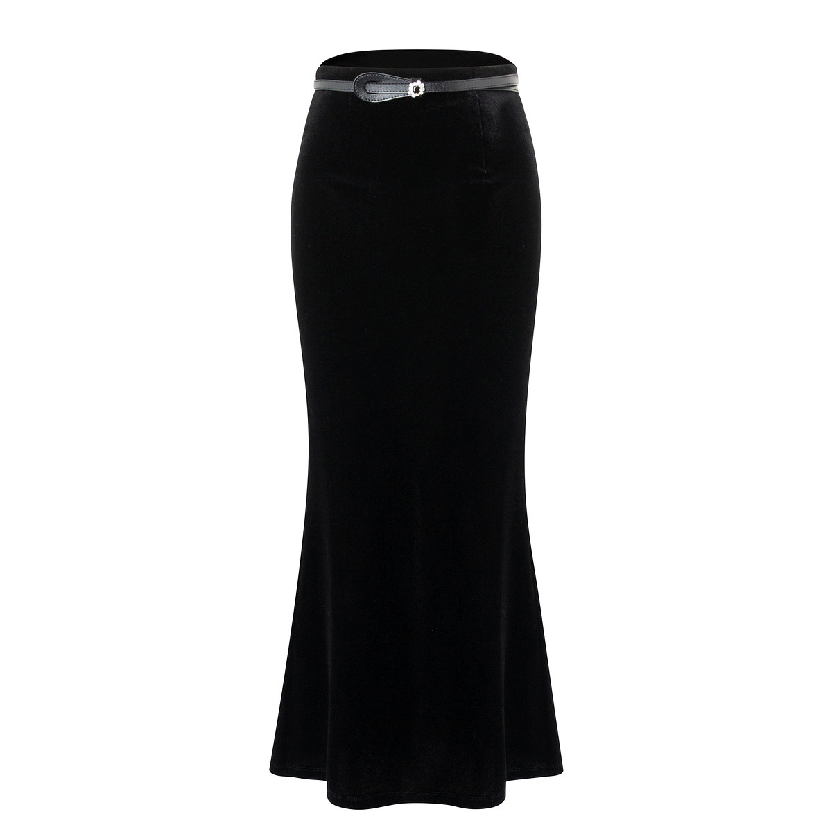 MAXRIENY精致复古丝绒鱼尾半裙miu系法式长裙高级气质感女装秋款