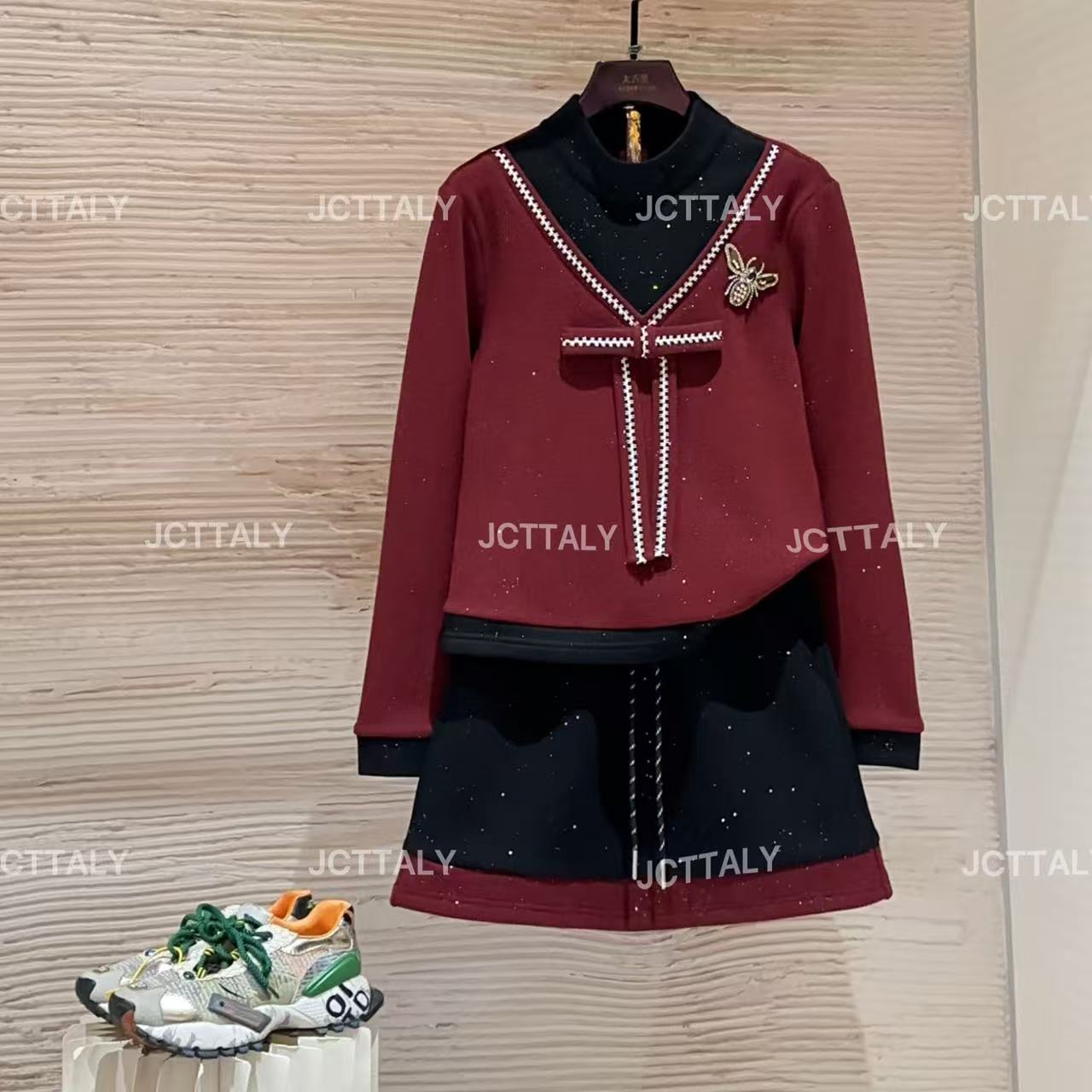 【宠粉价】（加绒）休闲加绒重工衬衫娃娃领学院风时尚套装TZ-1027