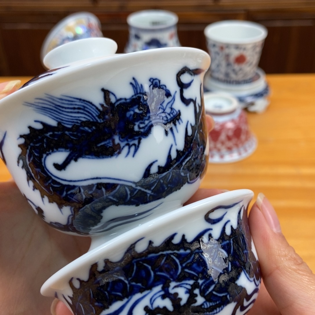 手绘现代茶具非古董