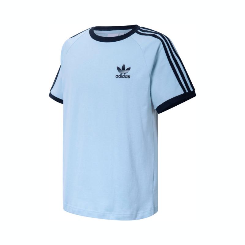 adidas阿迪达斯3-STRIPES TEE针织无领短T恤JN7018