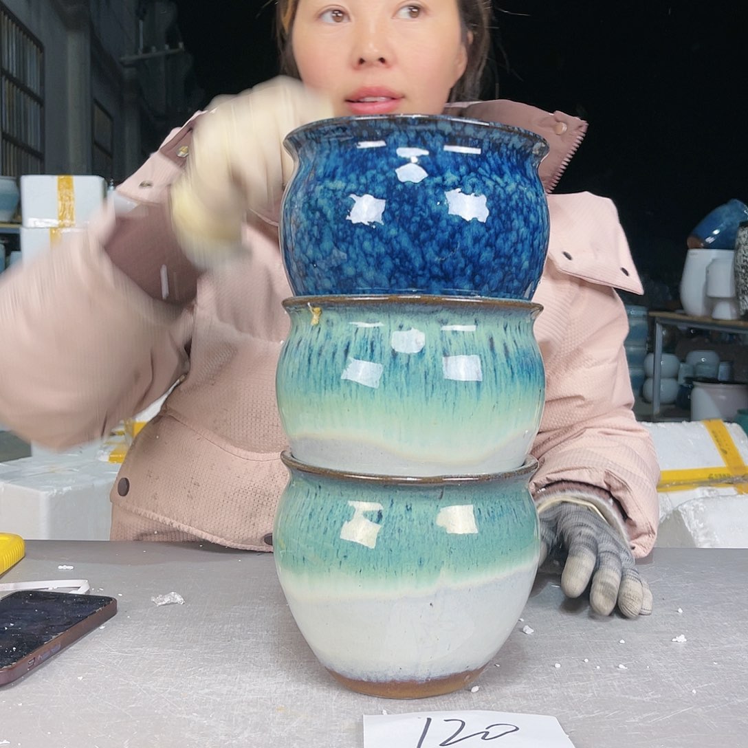 紫砂花盆王嫂花盆0329-120颜色不选