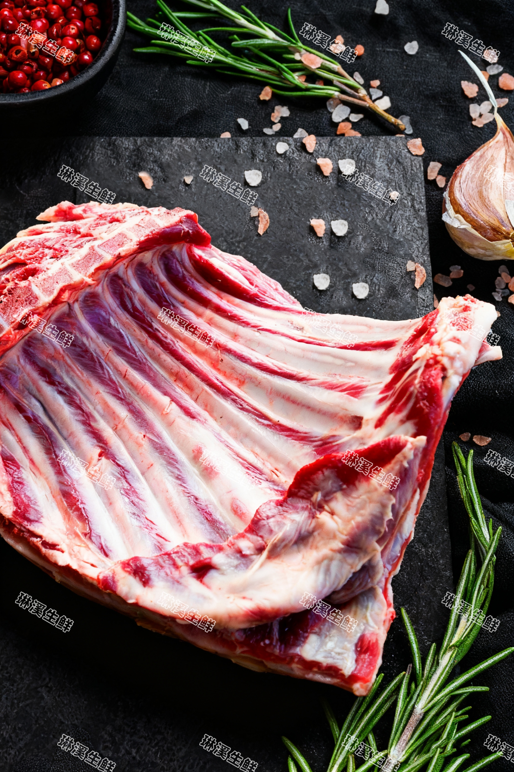 广西黑山羊生鲜精选【羊排新鲜】精瘦羊肋排羊排肉精品精品小羊排