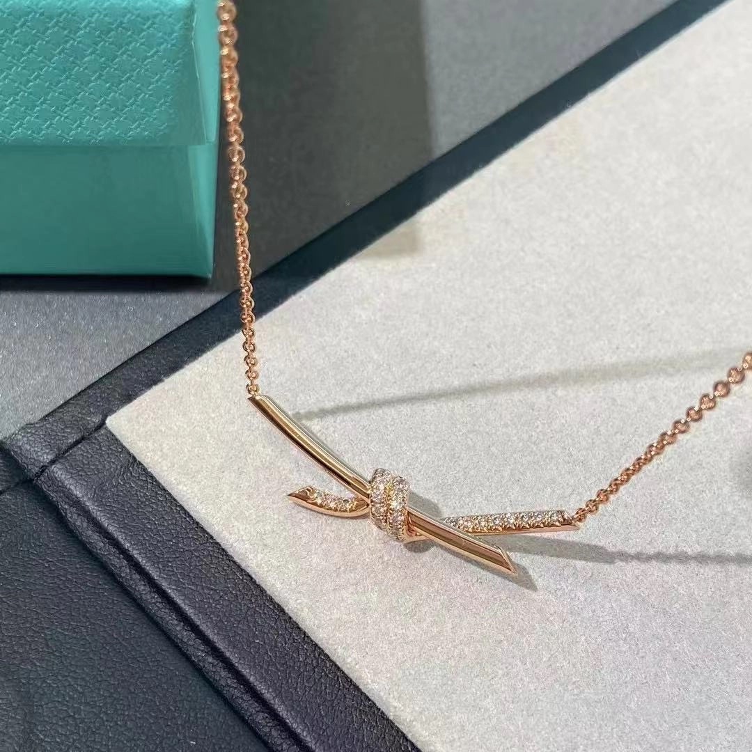 钛钢项链 绳结项链453