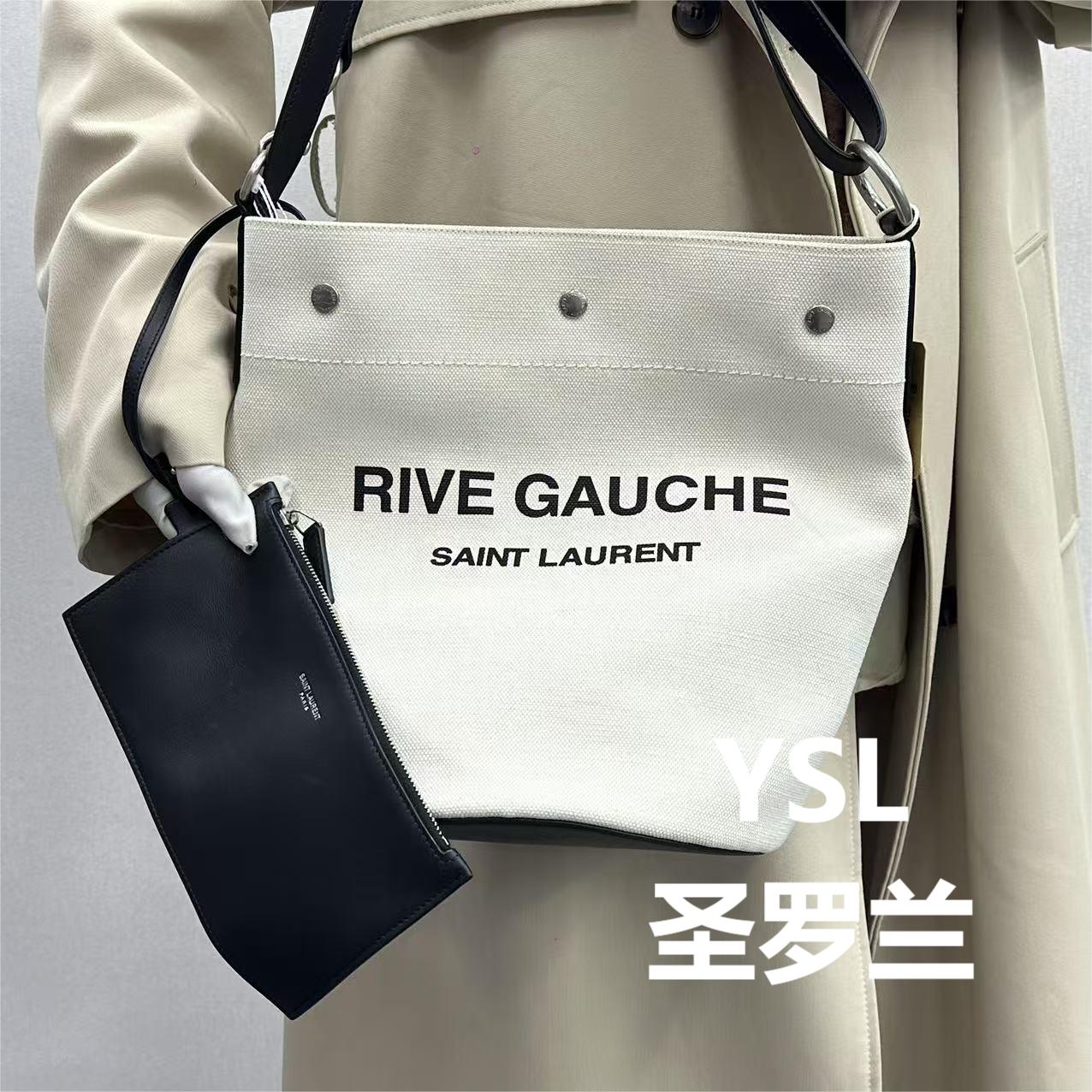 95新 YSL/圣罗兰 白色水桶子母包/甜甜精选/H05326