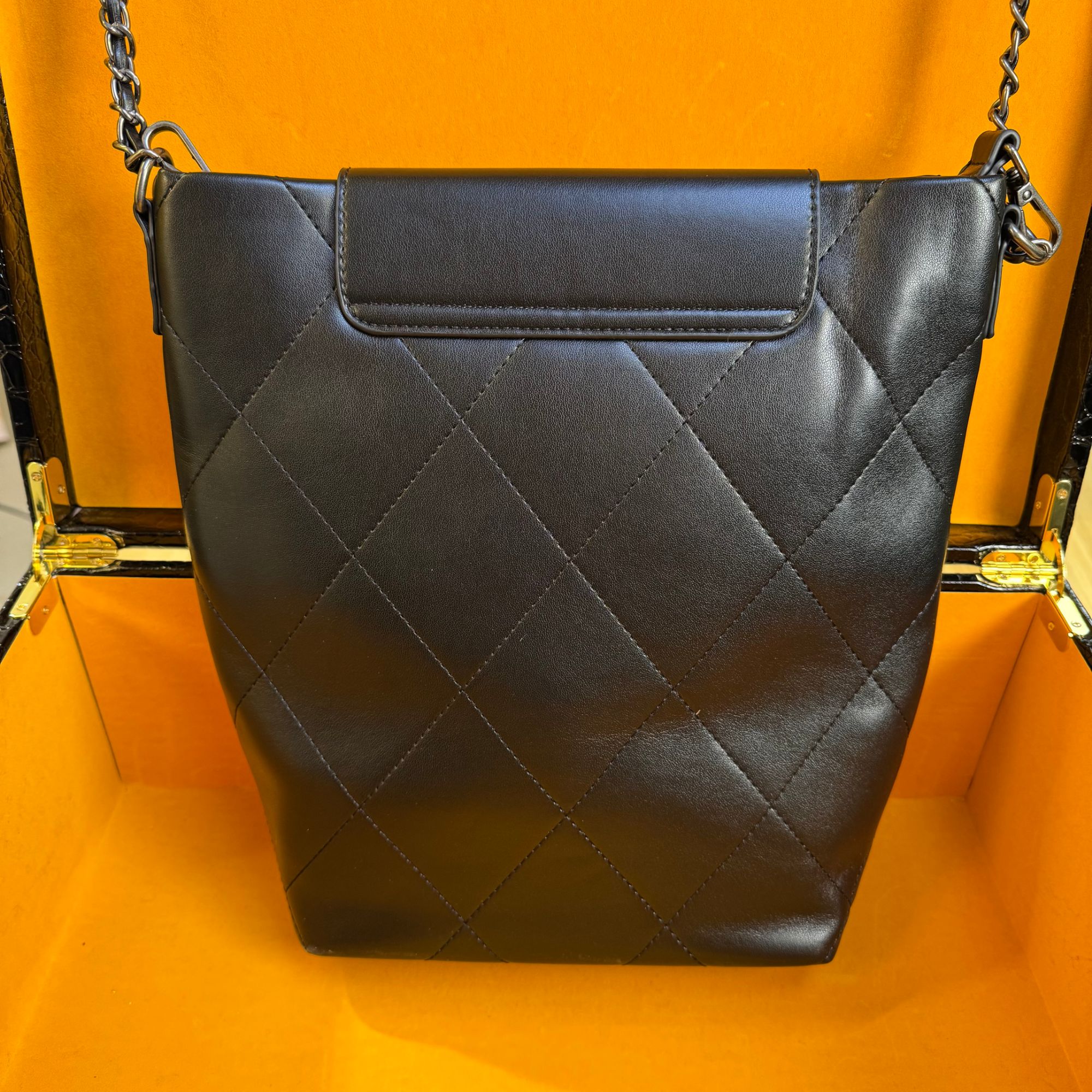 【BF&LL】CH6012轻奢时尚百搭女士黑色单肩菱格包