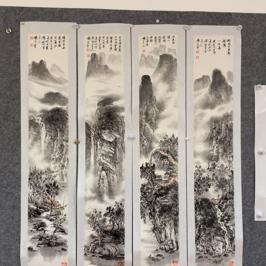 国画山水作品写意