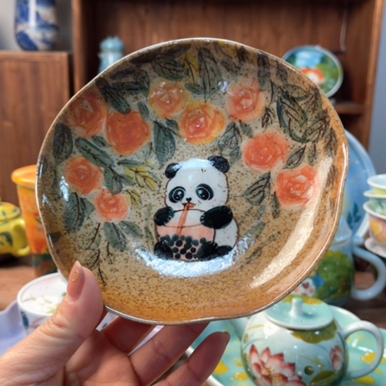 炉景德镇釉下手绘陶瓷 