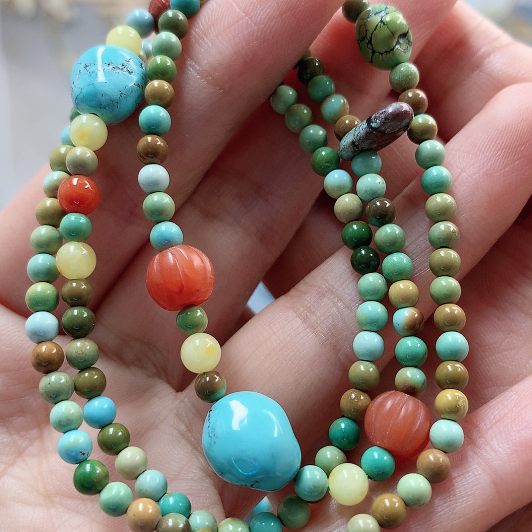 未镶嵌绿松石珠宝奇石