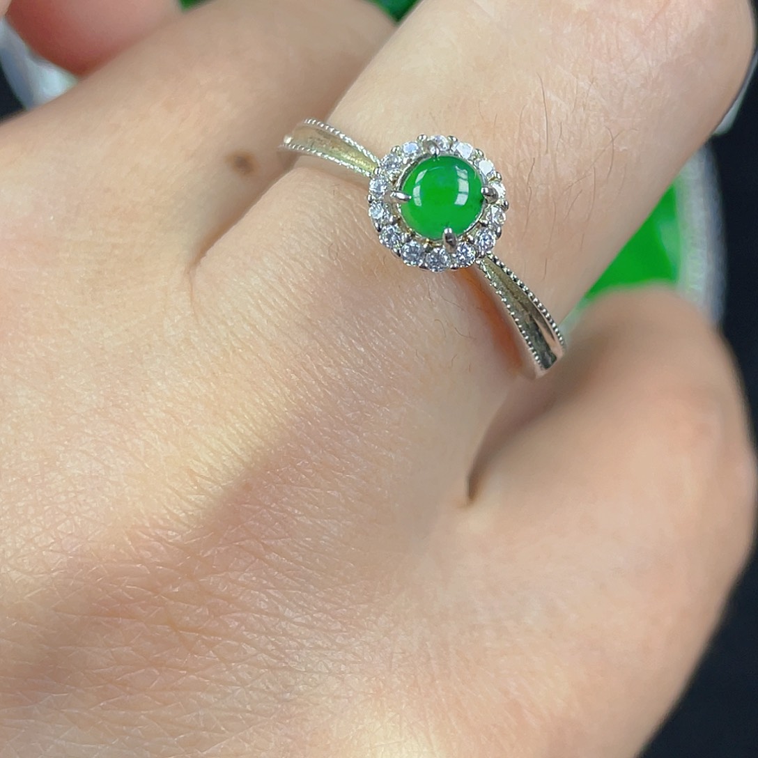 翡翠吊坠(不含链)银S925镶嵌