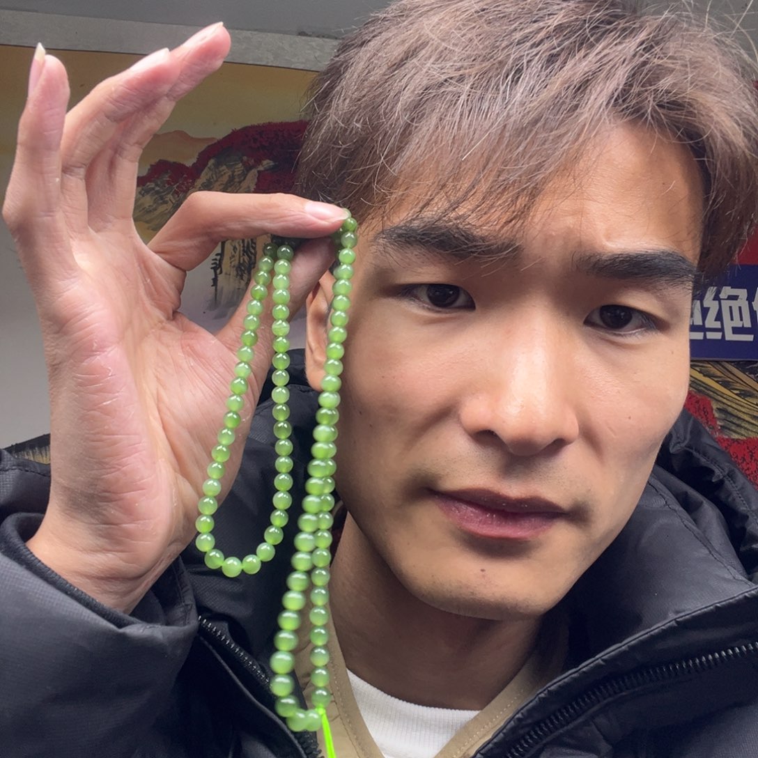 和田玉颈饰未镶嵌碧玉108多样性拍一发一