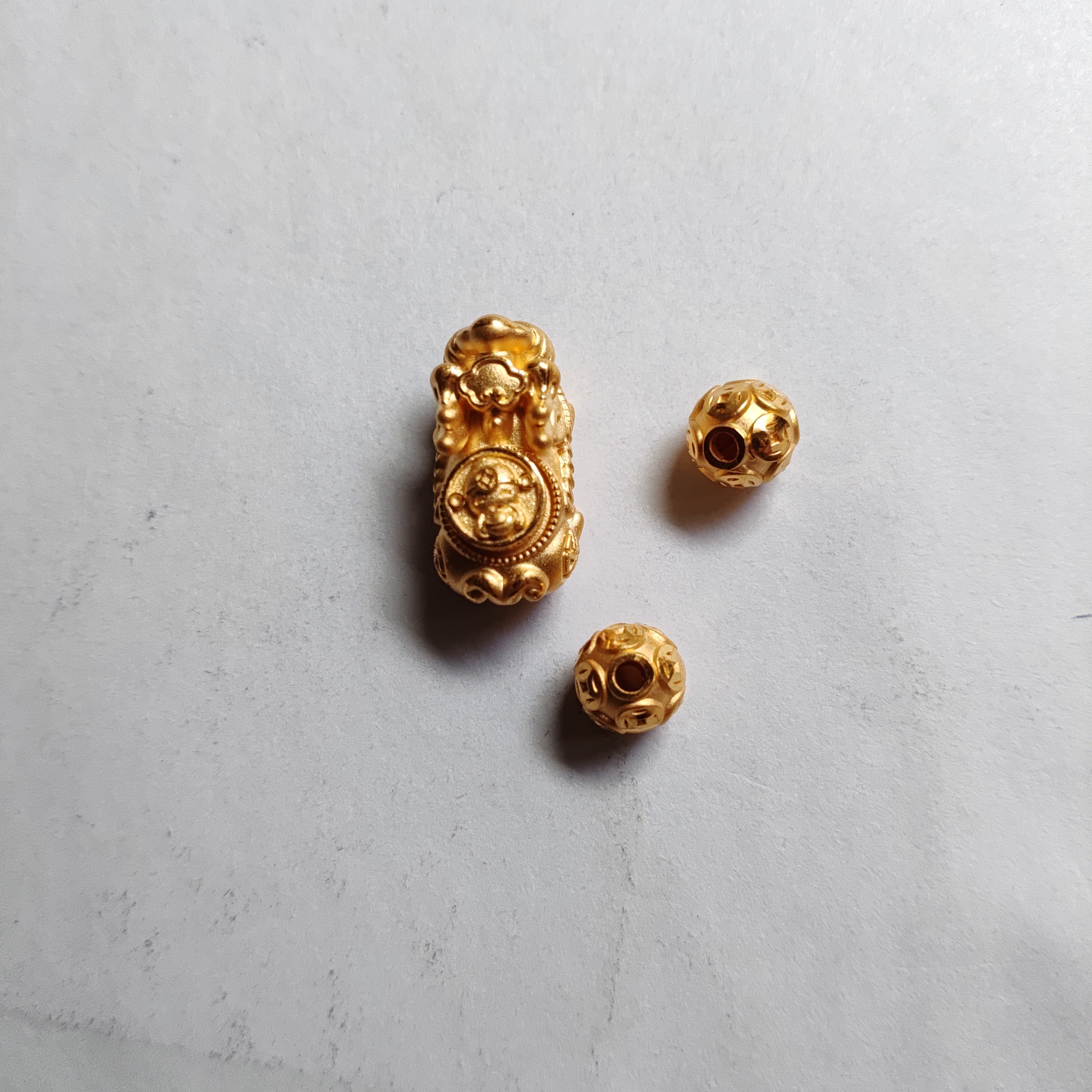 金元宝足金999貔貅珠子首饰