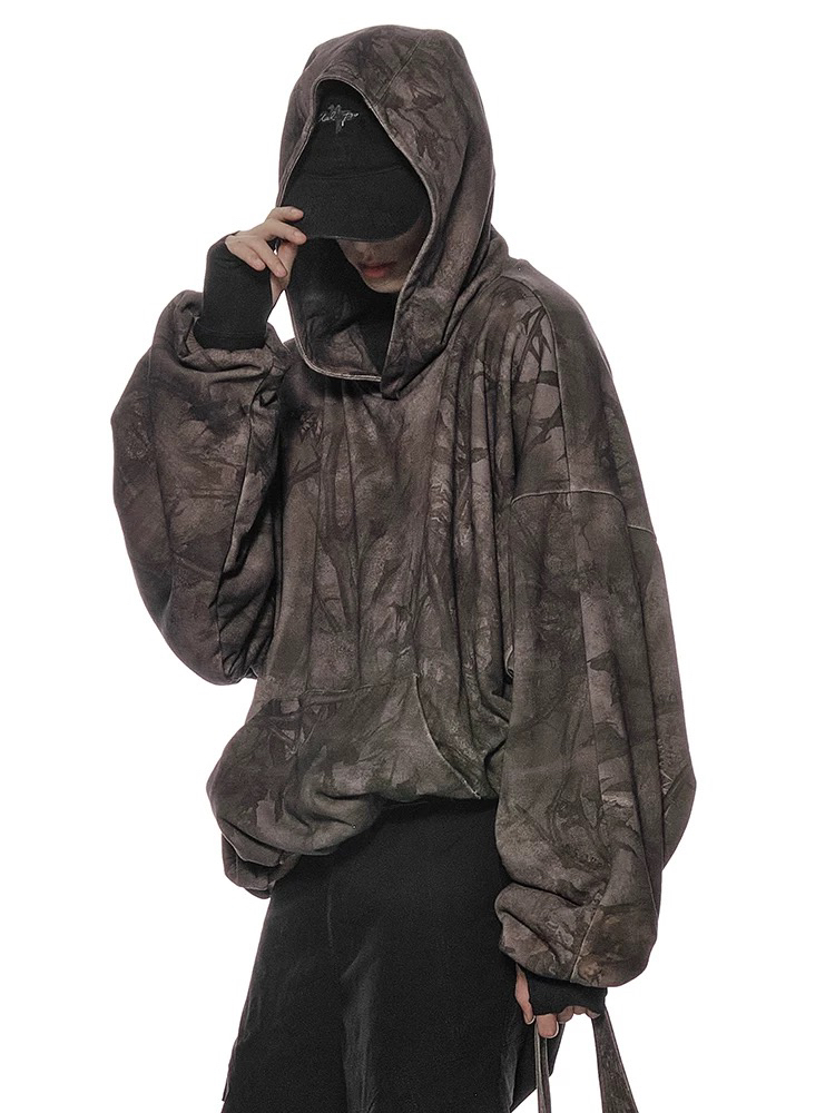 D5OVE 【FORESTCAMO】 迷彩印花做旧卫衣