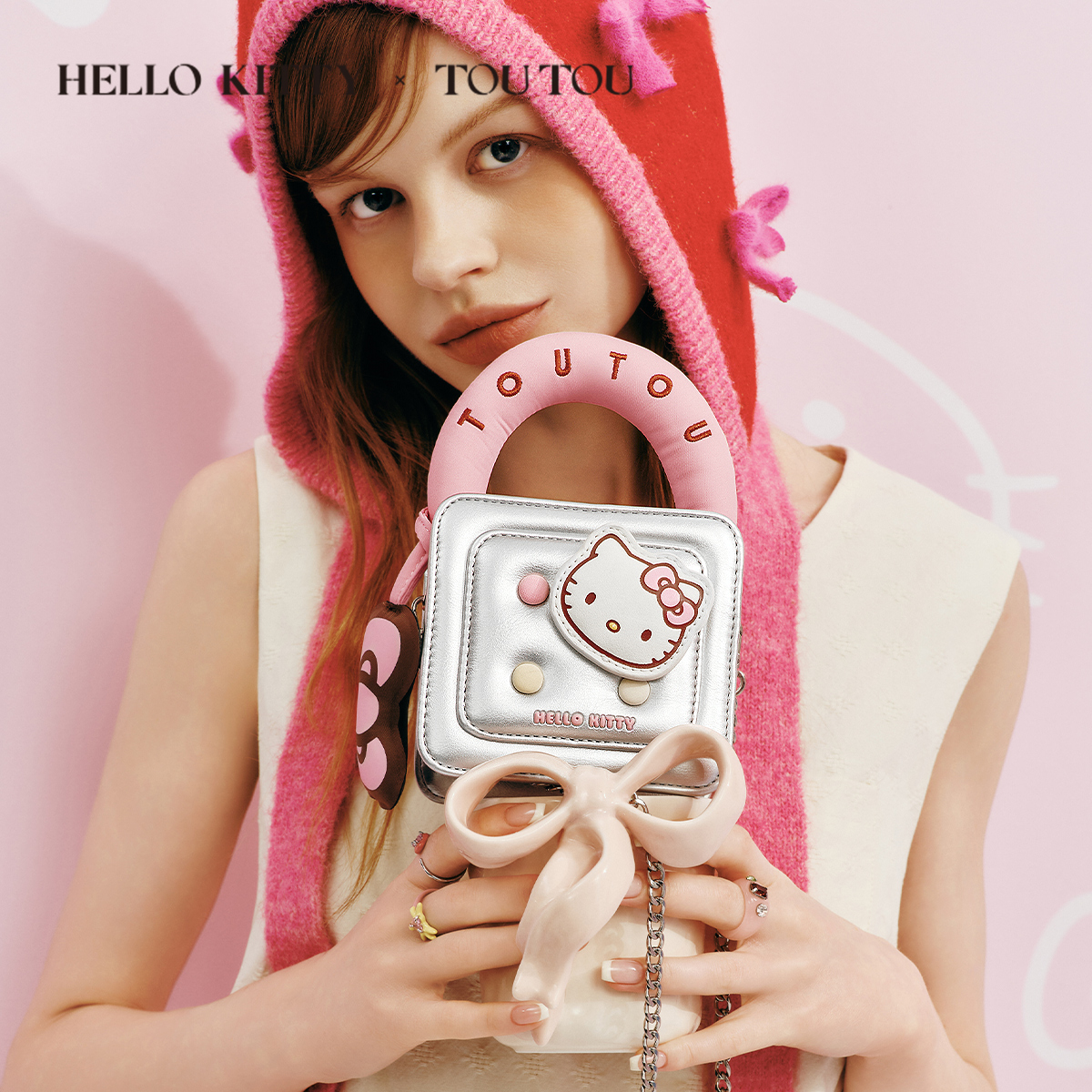 TOUTOU三丽鸥hellokitty正版迷你包礼物凯蒂猫kt斜跨链条小包包女