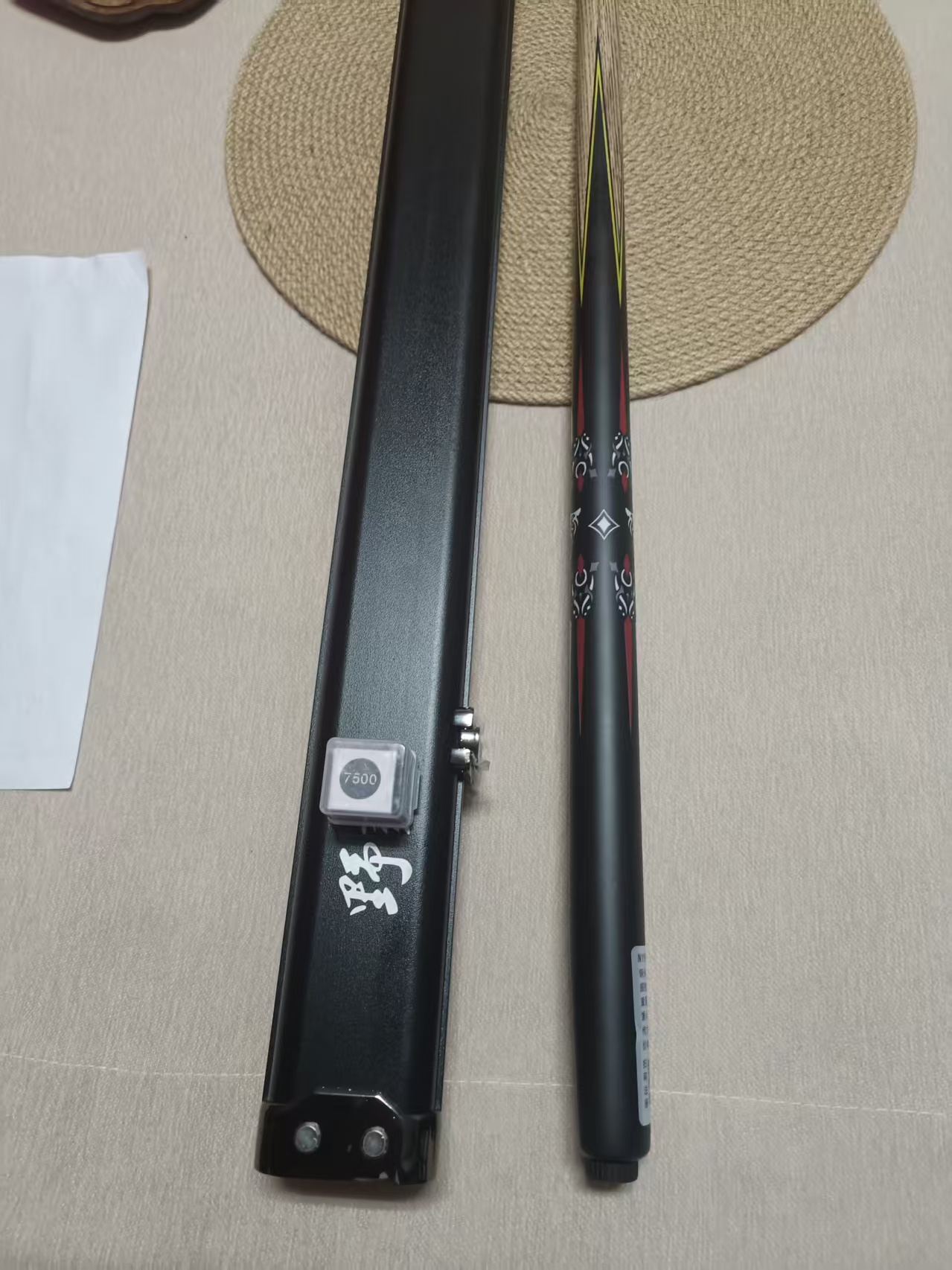 纯手工花纹小头台球杆中式八球斯诺克免漆手工通杆