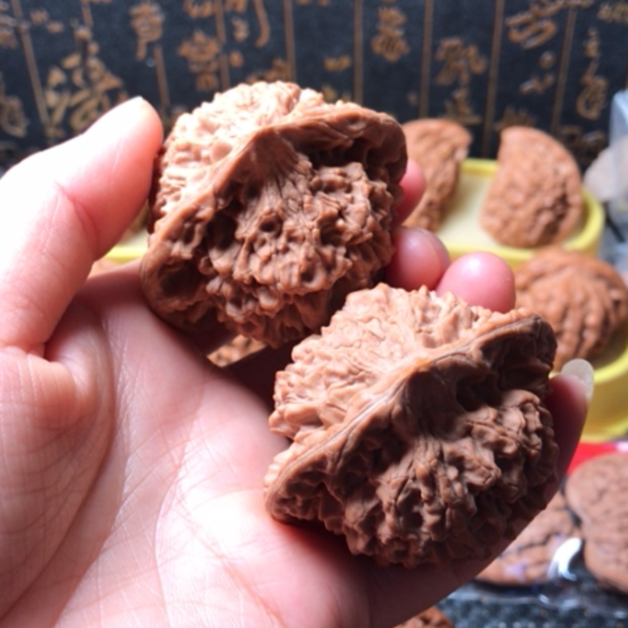 【闪购商品】摆件核桃麒麟纹官帽54