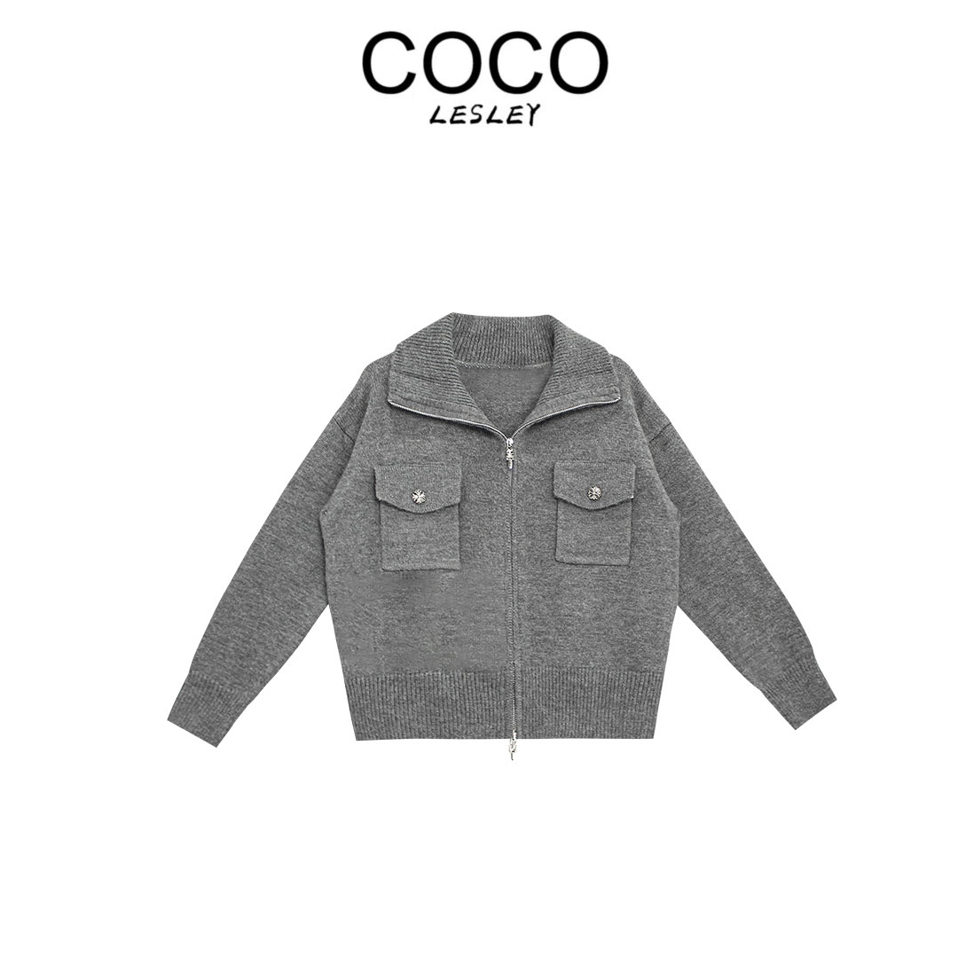 【COCO LESLEY】2025春季新款针织衫休闲百搭上衣222110A102