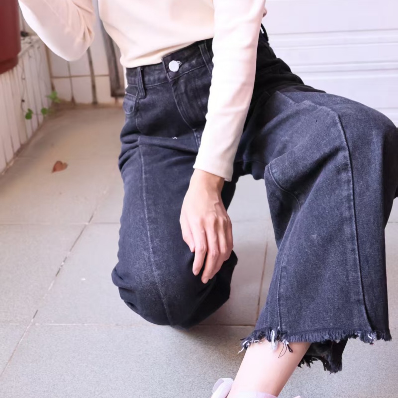 东南亚风九分裤小脚直筒裤百搭高腰夏季休闲牛仔裤