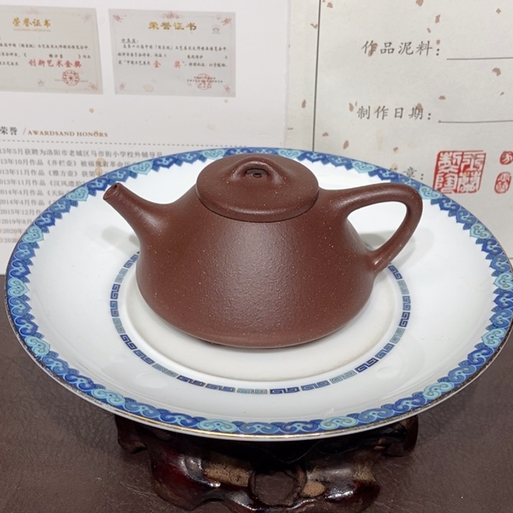 紫砂茶壶紫泥100容量